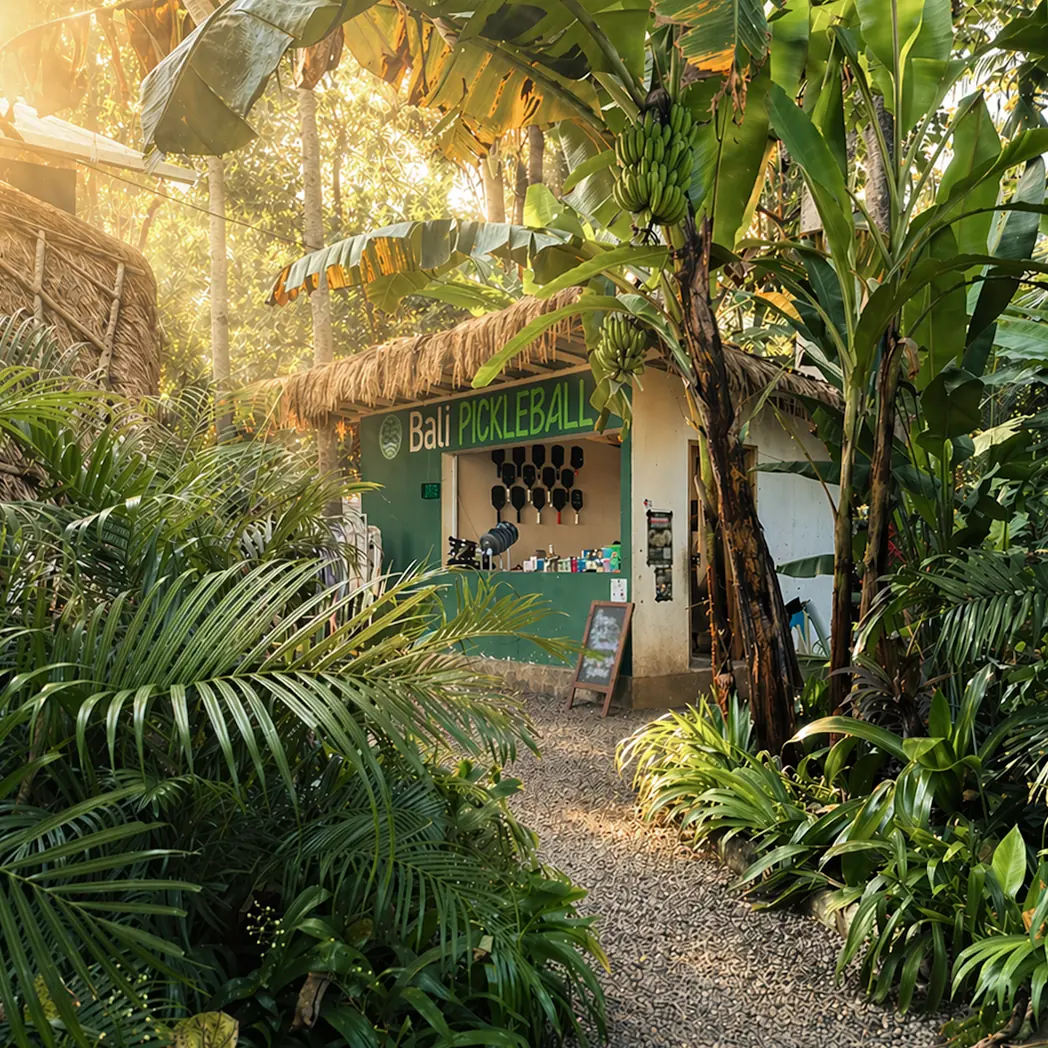 Pull-off sign on the main Amed road into Bali Pickleball